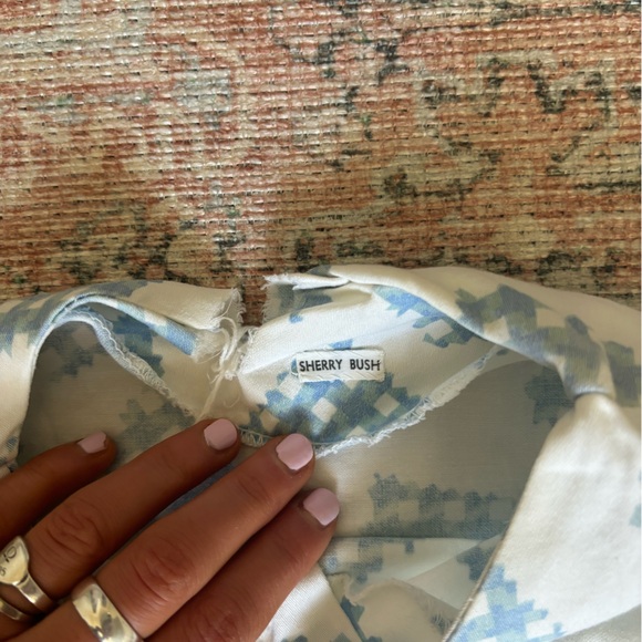 vintage crop button up - Picture 3 of 4